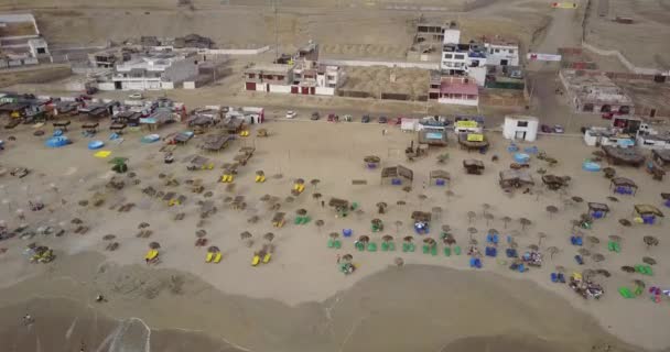 Video Aereo Della Spiaggia Lima Perù — Video Stock