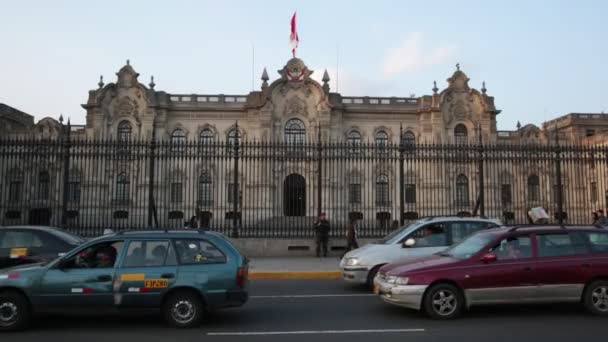 Palais Gouvernement Pérou Place Centrale Lima Bâtiment Historique — Video