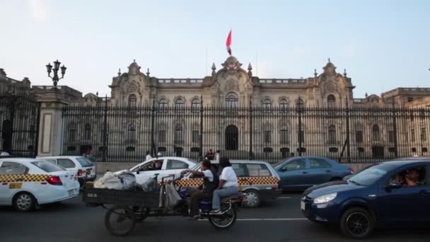 Palácio Governamental Peru Praça Principal Lima Edifício Histórico — Vídeo de Stock