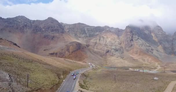 Aerial Video Peruvian Andes Ticlio Mountain Natural Border Lima Junin — Stock Video