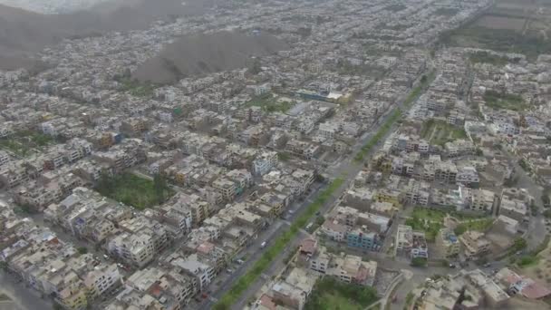 Vidéo Aérienne Réalisée Avec Drone Sur Lima Pérou Quartier Molina — Video