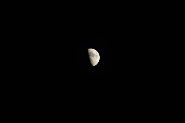 Imagem Lua Céu Escuro — Fotografia de Stock