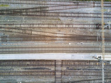 Nyon, Vaud / İsviçre - 2 Şubat 2017: Nyon treninin hava görüntüsü. 