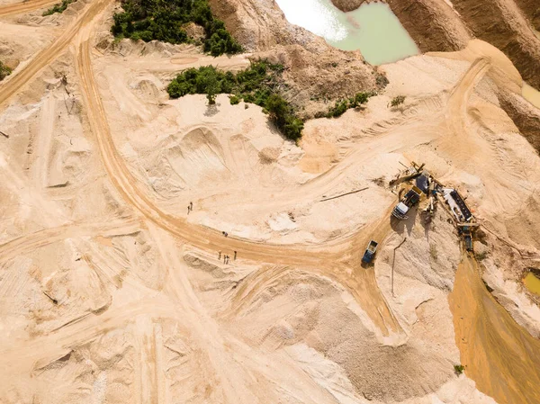 Zdjęcia Lotnicze Nad Wylesianiem Powodu Nielegalnego Wydobycia Złota — Zdjęcie stockowe