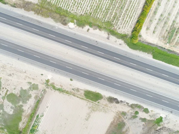 Αεροφωτογραφία Του Γεωργικού Τομέα Εικόνα Φτιαγμένη Drone — Φωτογραφία Αρχείου