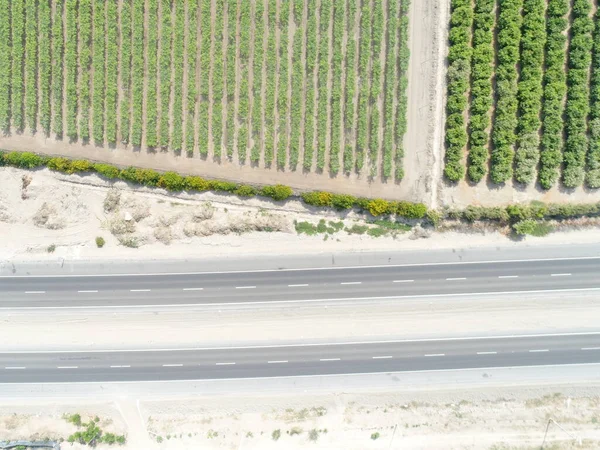 Imagen Aérea Del Campo Agrícola Imagen Hecha Con Dron — Foto de Stock