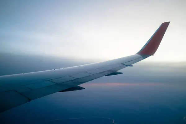 Image Wing Airplane Window — Stock Photo, Image