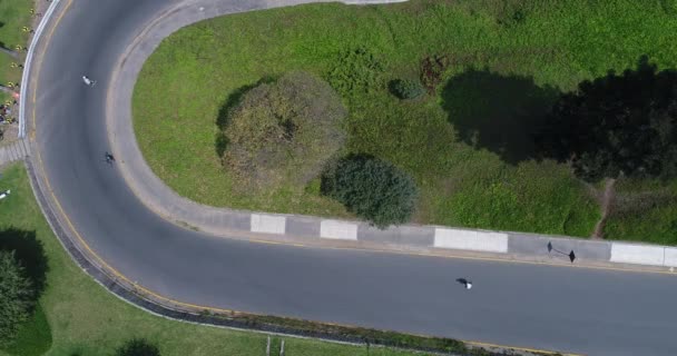 Luchtfoto Gemaakt Met Drone Van Lima Peru Zondag Privé Auto — Stockvideo