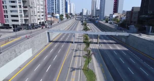 Lima Stadt Während Der Covid19 Pandemie Sonntags Ist Der Individualverkehr — Stockvideo