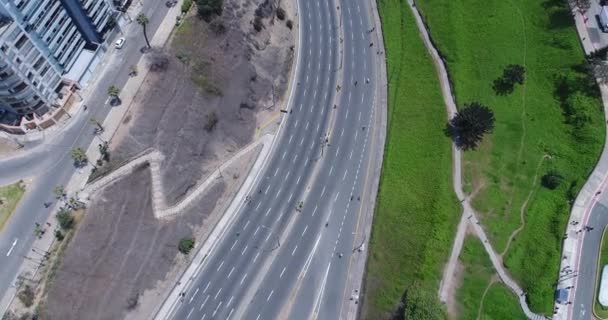 Image Aérienne Faite Avec Drone Lima Pérou Dimanche Aucune Voiture — Video