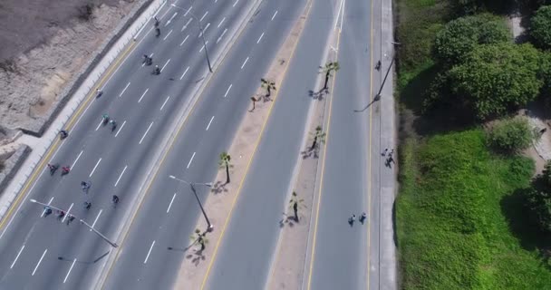 Imagen Aérea Realizada Con Dron Lima Perú Durante Los Domingos — Vídeo de stock