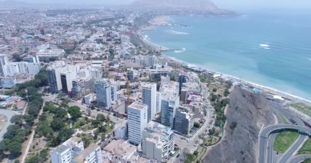 Imagine Aeriană Realizată Drona Lima Peru Timpul Duminicii Sunt Permise — Videoclip de stoc
