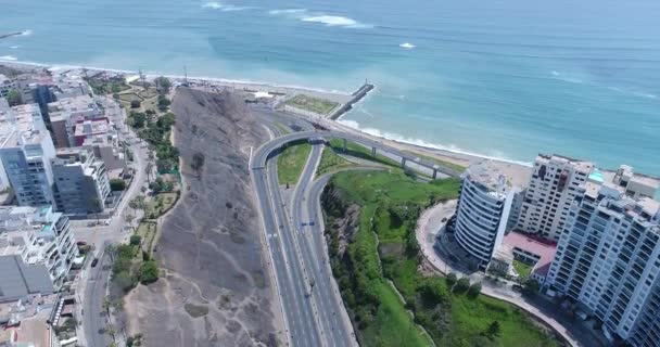Luftbild Aufgenommen Mit Einer Drohne Von Lima Peru Während Des — Stockvideo
