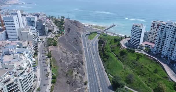 Immagine Aerea Realizzata Con Drone Lima Perù Durante Domenica Non — Video Stock