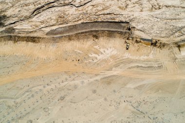 Lima Peru Nehri yatağında deset havası. 