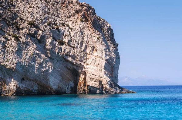 Blue caves. Natural landmark of Zakynthos island, Greece.