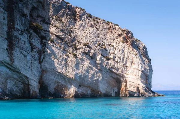 Blue caves. Natural landmark of Zakynthos island, Greece.