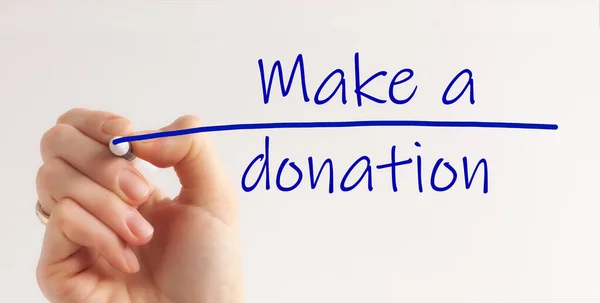 Make Donation Charity Donate Contribute Give Concept — Stock Photo, Image