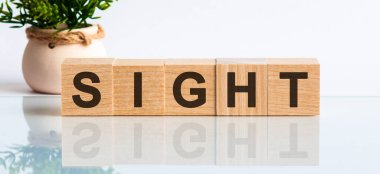 Görüş, beyaz ayna yüzeyinde bulunan tahta küplere siyah harflerle yazılmış bir kelimedir. Yazı, arka planda açık kahverengi bir tencerede bir çiçek olduğu şeklinde yansıtılır. Görüş sözcüğü kavramı