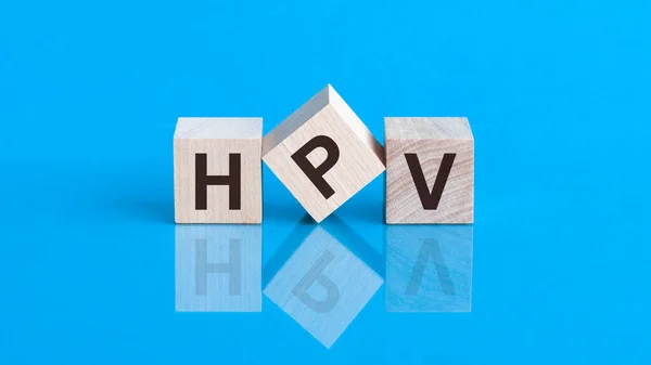 Hpv Papilomavírus Humano Palavra Escrita Blocos Humani Papilloma Vírus Inscrição — Fotografia de Stock