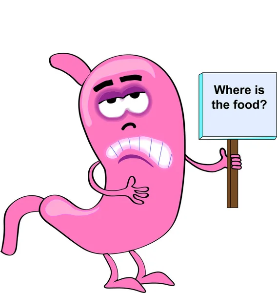 Rysunek Żołądka Który Chce Jeść — Zdjęcie stockowe