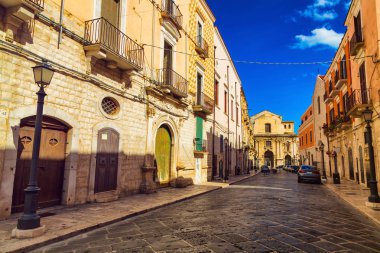 Eski Şehir Barletta şehir, bölge Puglia, İtalya'da sokak