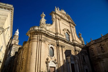 Görünüm Katedrali Maria Santissima della Madia Monopoli, bölge Puglia, İtalya