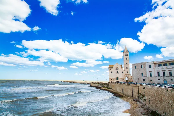 Kıyı şeridi ve cathedra şehir Trani, Bari eyaletinin, bölge Puglia, İtalya