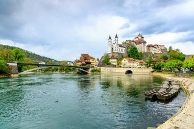 Aarburg eski şehirde Aargau, İsviçre