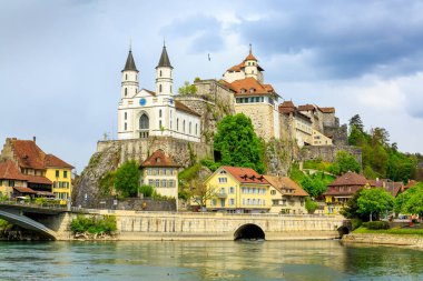 Aarburg eski şehirde Aargau, İsviçre