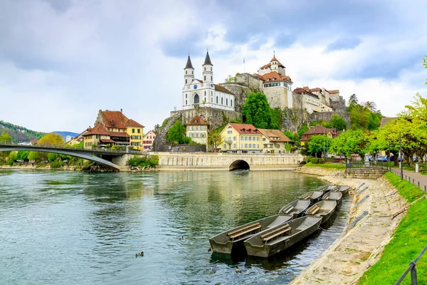 Aarburg Cidade velha no cantão de Aargau, Suíça — Fotografia de Stock
