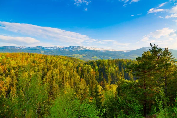 Scenic spring landscape of Giant Mountains - Karkonosze Mounatains, Poland — Stock Photo, Image