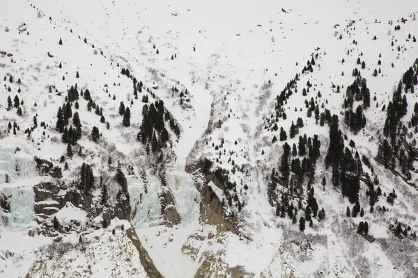 Mer de Glace Valley under Mont Blanc Massif i franska ALSP — Stockfoto