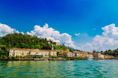 Bellagio town seen from the Lake Como, Lombardy region, Italy clipart