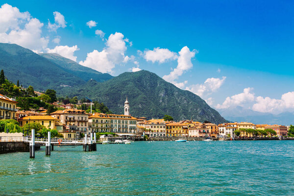 Menaggio town over the Lake Como in Lombardy region in Italy