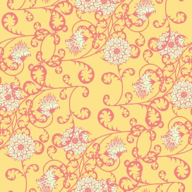 El Çekimi Çiçekleri. Kusursuz desen. Çamaşır, baskı, kumaş için hassas bir uyum. Country Style 'da Summer Blossoms ile Basit Çizimler. Çiçekli Yaz Şablonu.