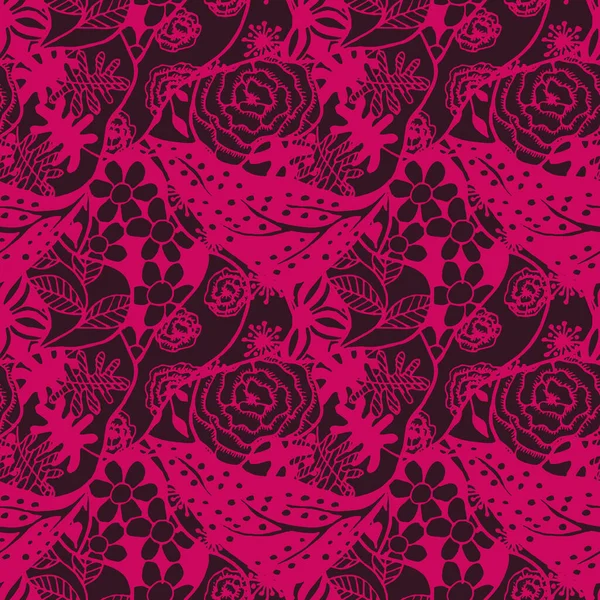Zentangle Flowers Безшовний Паттерн Лагідний Раппорт Уоллпата Сукні Скатертини Простий — стоковий вектор