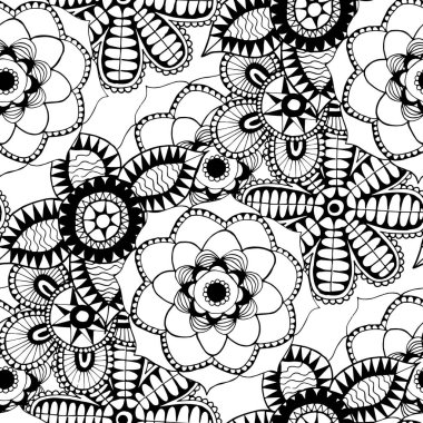 Yerli çiçekleriyle kusursuz desen. Tekstil, keten, bez, mayo için etnik doku. Büyük Parlak Çiçekler. Moda Renklerinde Uyum