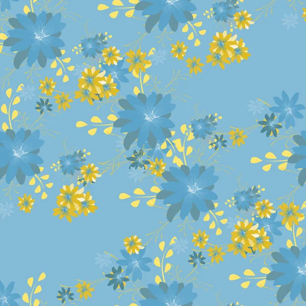 Nahtloses Muster Mit Daisy Flowers Helle Textur Für Druck Textil — Stockvektor