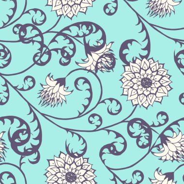 El Çekimi Çiçekleri. Kusursuz desen. Gömlek için Retro Rapport, Kumaş Çarşaf, Country Style 'da Summer Blossoms ile Basit Çizimler. Çiçekli Yaz Şablonu.