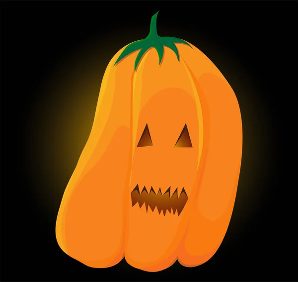 Dýně Halloween Dekorace Vektorové Ilustrace — Stockový vektor