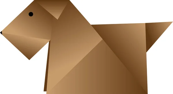 Wektor geometryczny trójkąt Ilustracja origami postaci papieru — Wektor stockowy