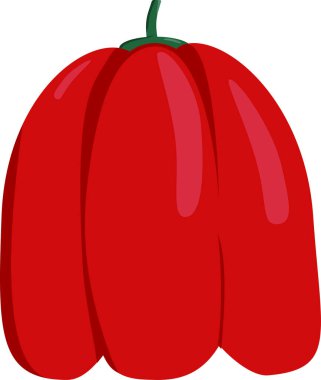 Mönü veya tasarım için Paprika düz illüstrasyon