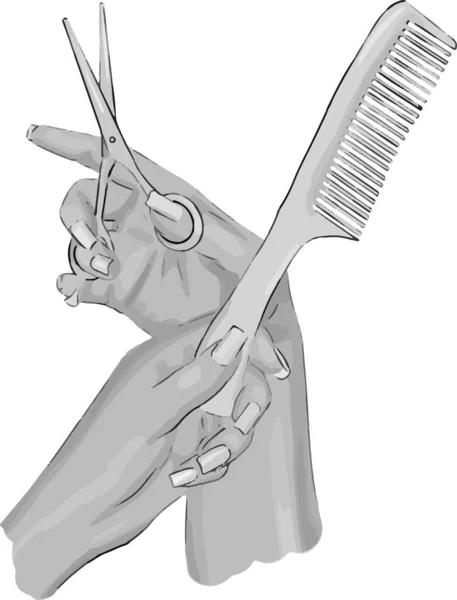 マニキュアの爪のデザインとベクトルアイコンの手 — ストックベクタ