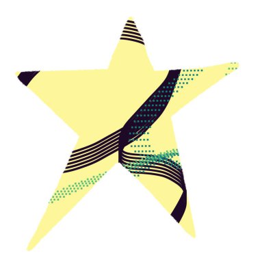 El yapımı çizim dokularını dekore et yıldız koleksiyonu elementleri 