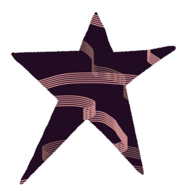 El yapımı çizim dokularını dekore et yıldız koleksiyonu elementleri 