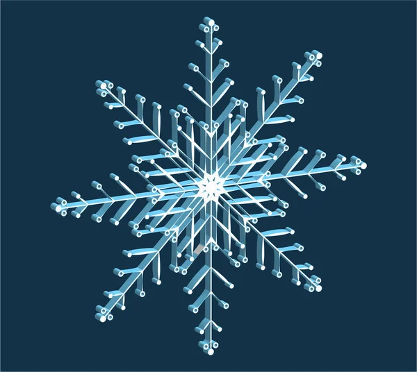 クリスマスデザインのポスターのための3D孤立雪 — ストックベクタ