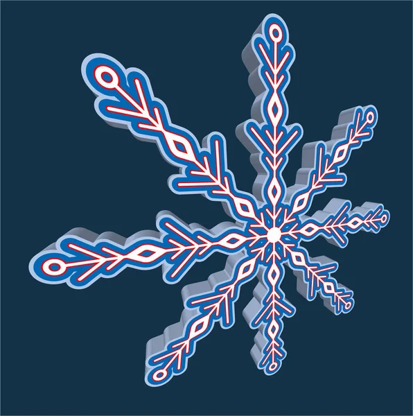 3d aislado nieve para Navidad diseño cartel — Vector de stock