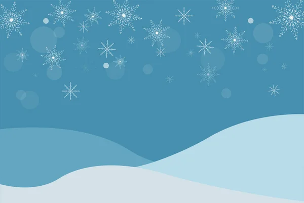 ウェブサイト、カードまたはポストのための冬の雪の背景 — ストックベクタ