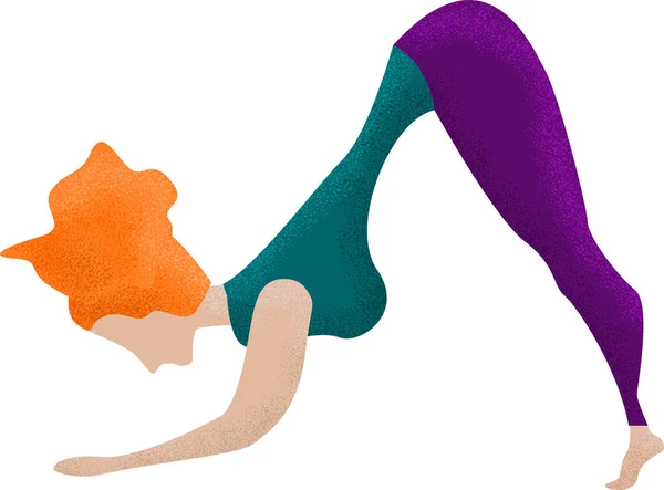 Pose de yoga illustration couleur pour site web ou design — Image vectorielle
